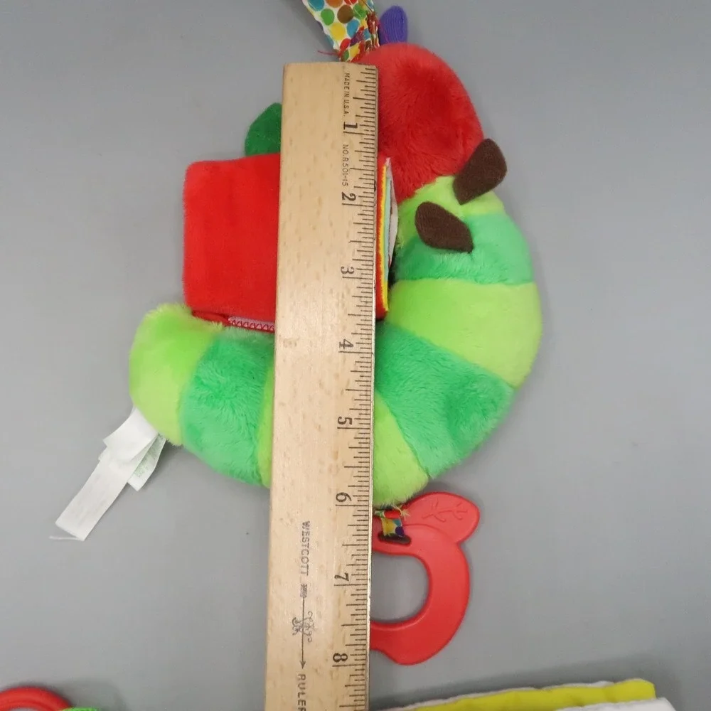 Eric Carle Crinkle book plush very hungry caterpillar & Hang sensory Toy Lot